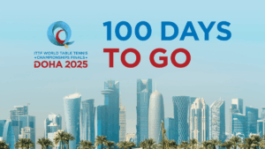 Kira detik secara rasmi telah bermula! Dengan hanya 100 hari lagi sebelum Final Kejohanan Pingpong Dunia ITTF 2025 di Doha, semangat semakin membara dalam kalangan peminat, pemain, dan persekutuan di seluruh dunia.